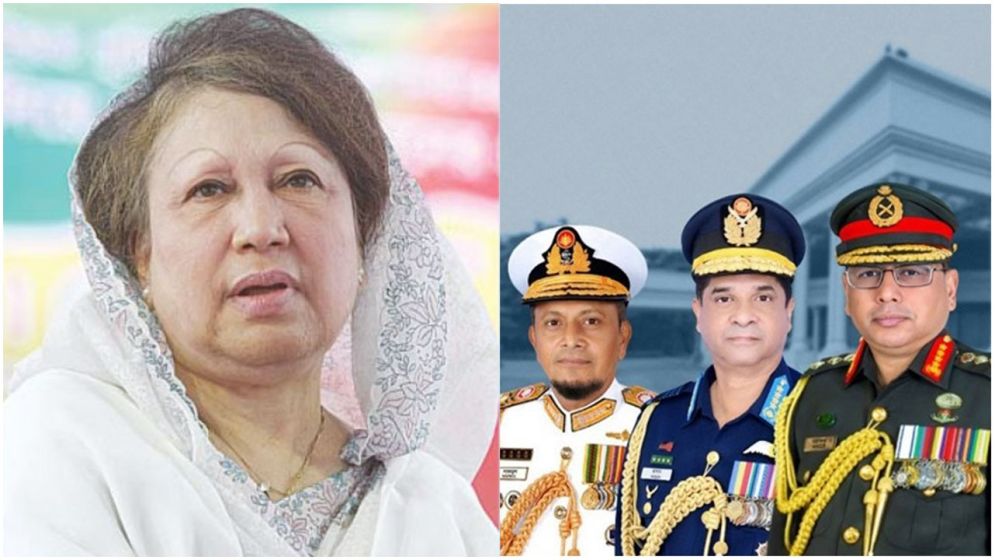 খালেদা জিয়াকে দেখতে হাসপাতালে তিন বাহিনী প্রধান